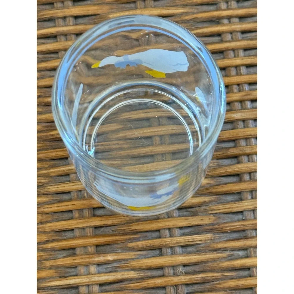 Vintage Country Goose Tea Light Candle Holder Glass Blue Country Kitchen Decor